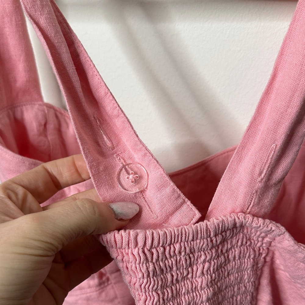 Abercrombie & Fitch Linen Pink Crop Top - Picture 5 of 5